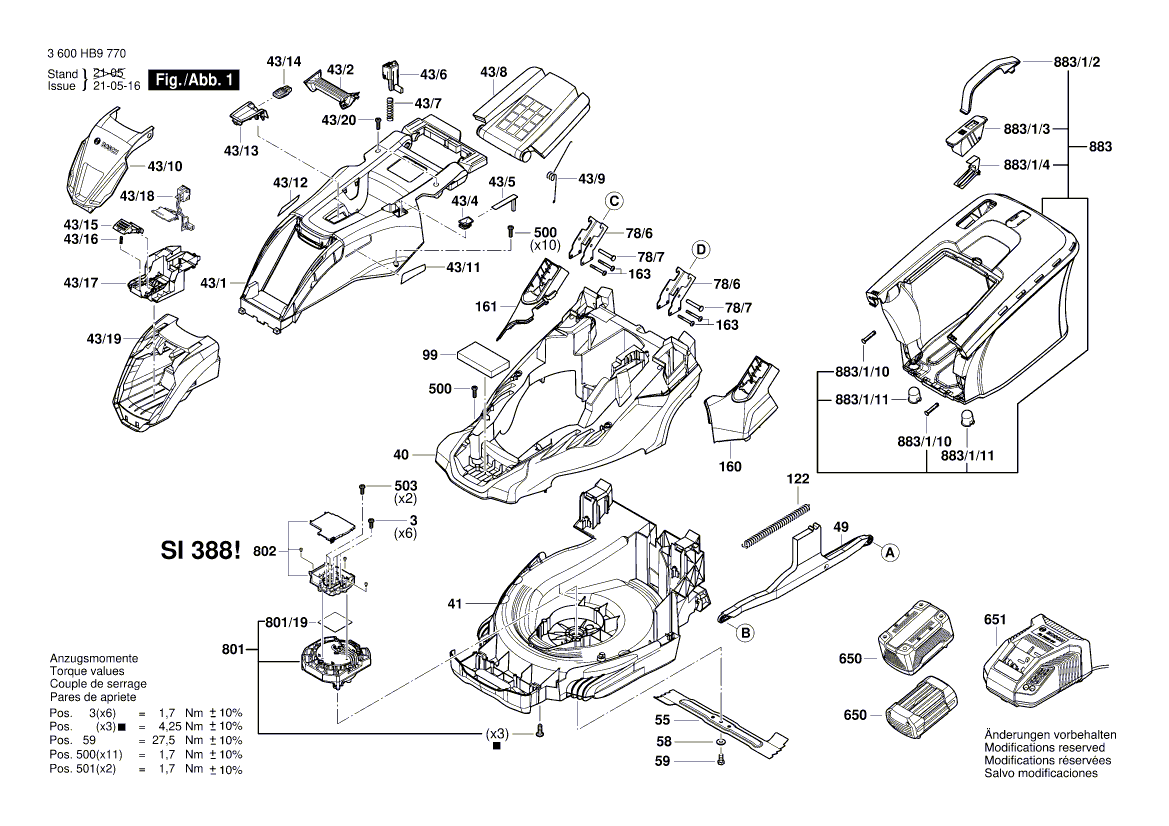 Ny äkta Bosch 1607000EF7 DC Motor