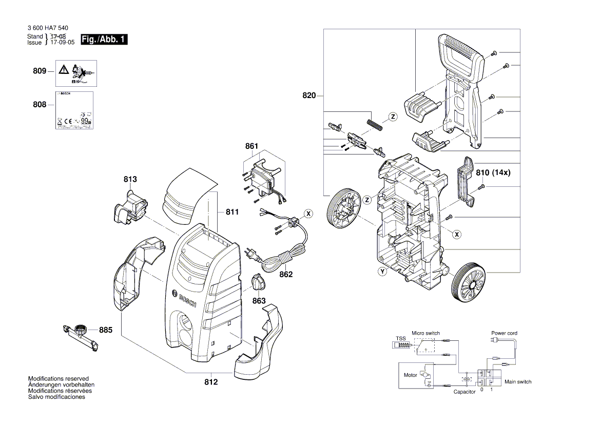 Nouveau véritable Bosch F016F05583 Étiquette d'avertissement