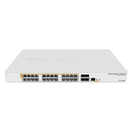 MikroTik CRS328-24P-4S+RM Gigabit Ethernet POE/POE+ router/switch, Managed L3, Rackmountable, SFP+ ports quantity 4x SFP+