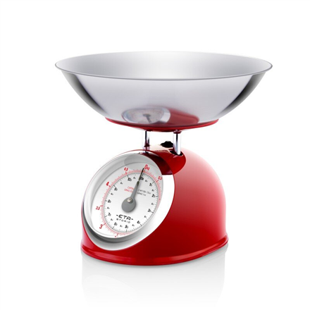 ETA577790030 Storio — Kitchen scale, Maximum weight (capacity) 5 kg, Graduation 25 g, Red