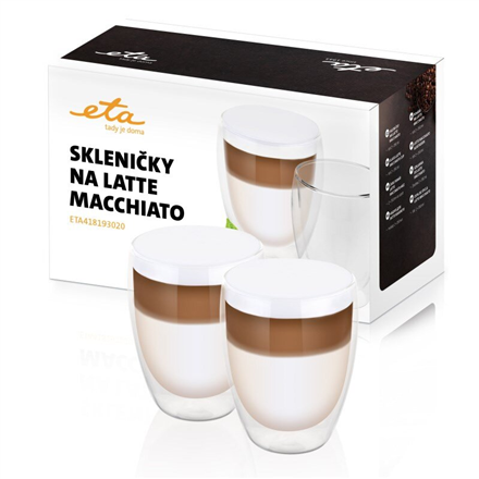 ETA418193020 — Latte Macchiato Glasses, For coffee, 2 pc(s), Dishwasher proof