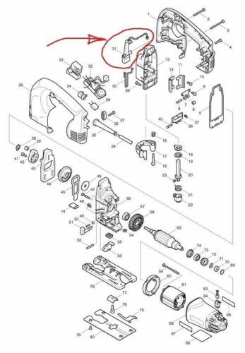 Ny ekte Makita 631470-8 LED-krets for 4340FCT 4341FCT 4350FCT 4351FCT