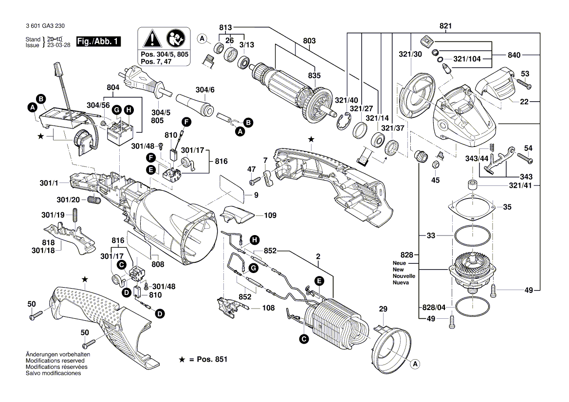 Uusi aito Bosch 1600A00XC7 Säätö Dia