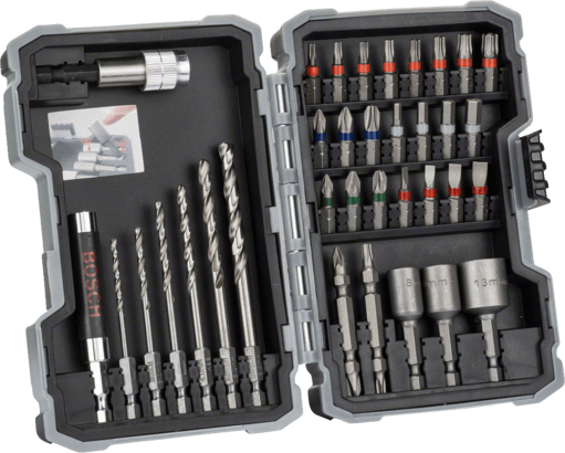 New Genuine Bosch 2607017328 Extra Hard Screwdriver Bit Set, 35-Piece For