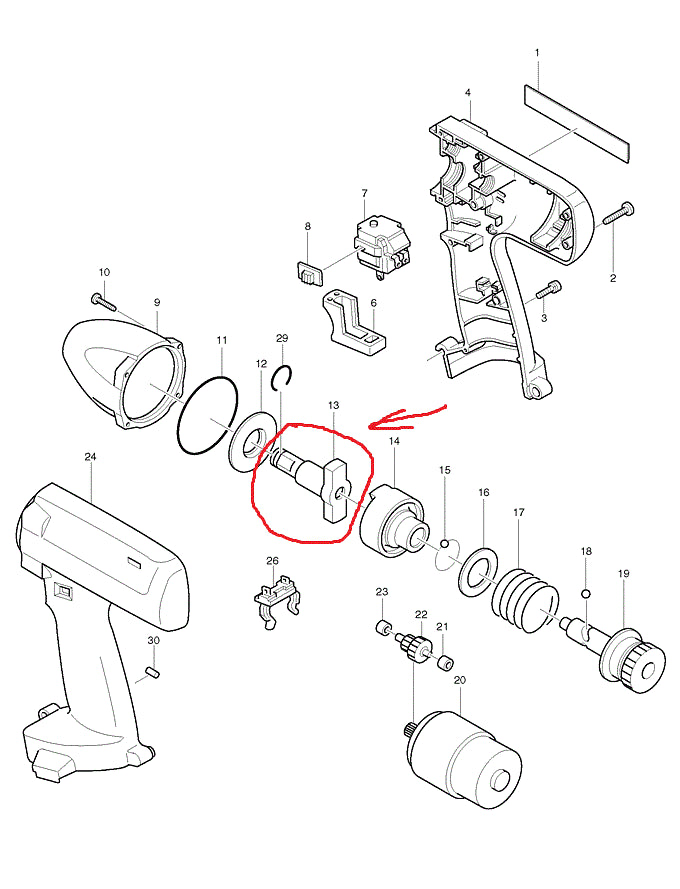 Новая оригинальная наковальня Makita 322592-2 для 6915D