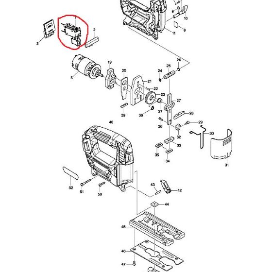 Ny äkta Makita 632G55-5-switch för JV101D