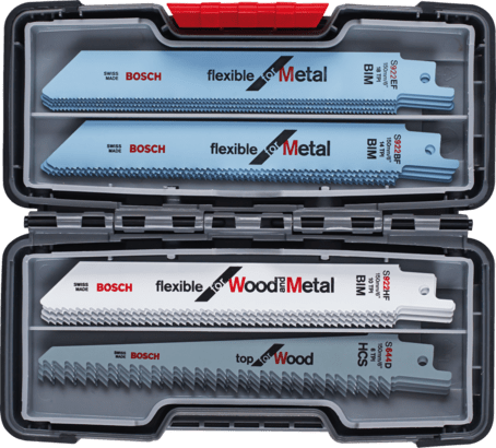 New Genuine Bosch 2607010902 Wood and Metal Reciprocating Saw Blade Set, Tough