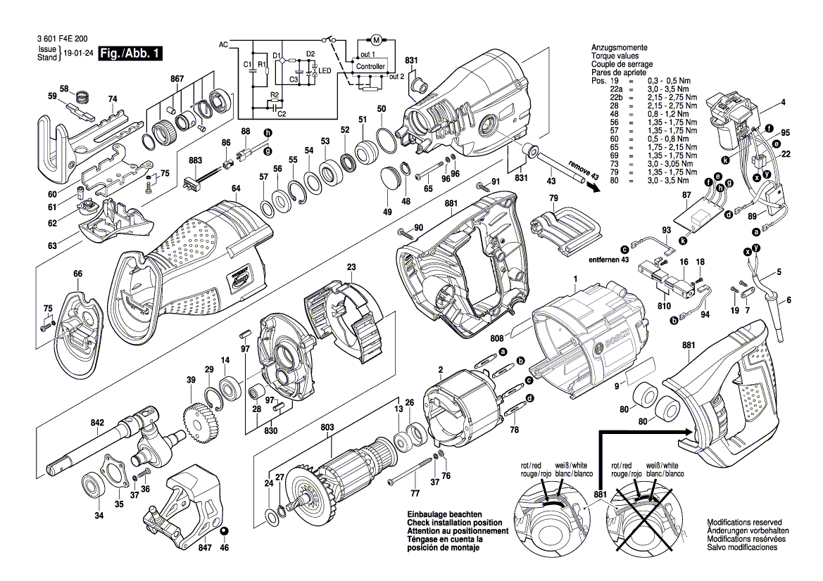 NOUVEAU véritable robinet Bosch 2610010006 Formation de filetage. Vis