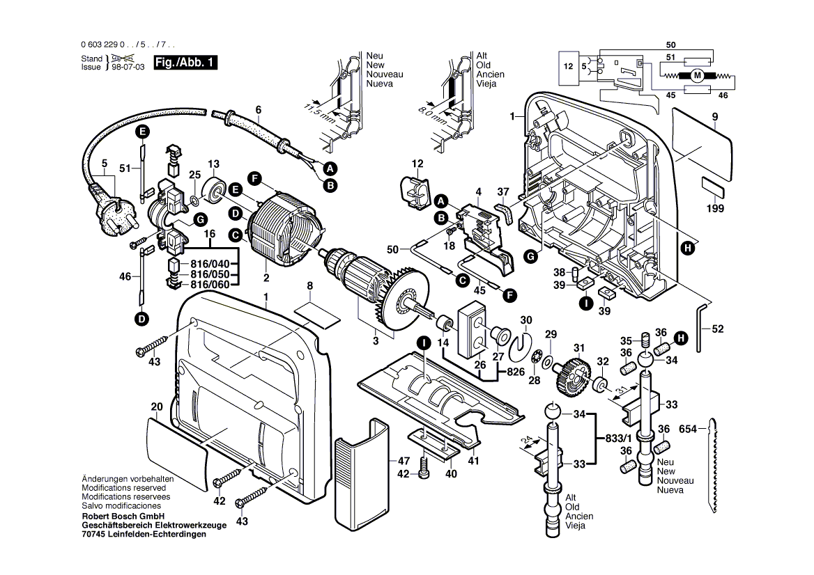 Nieuwe echte Bosch 2605104270 Huisvestingssectie