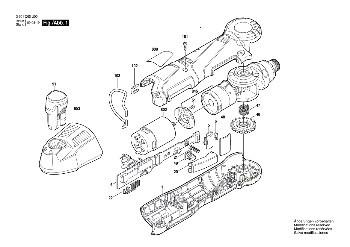 Nieuwe echte Bosch 2607226139 Laderset