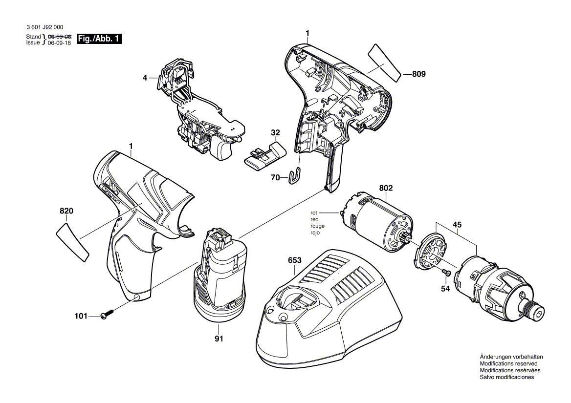 Nieuwe echte Bosch 2607022838 DC -motor