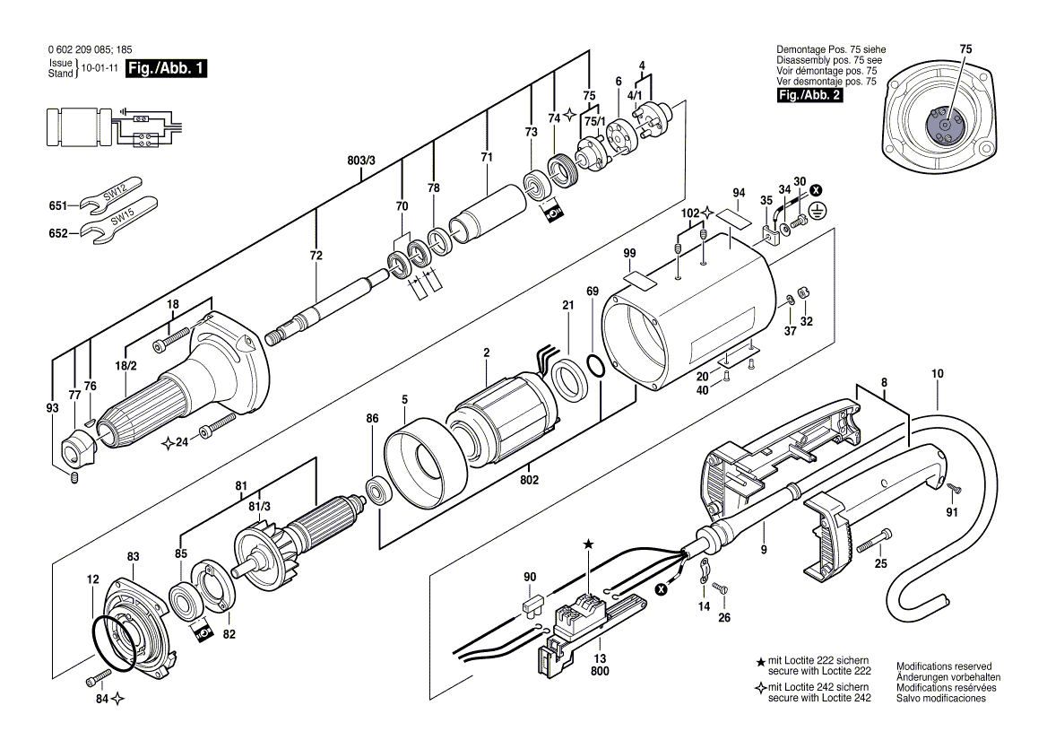 Neues Original-Spindelgehäuse 3605806109 von Bosch