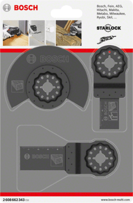 Nouveau véritable bosch 2608662343 Ensemble de bois de base pour plusieurs outils, 3 pièces pour