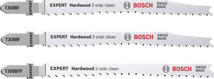 Nieuwe echte Bosch 2608900549 Expert Hardwood 2-side Clean Blade Sets voor Jigsaws