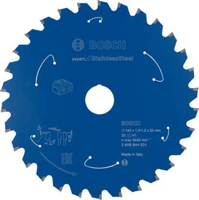 Nouveau véritable bosch 2608644531 Expert pour la lame de scie circulaire en acier inoxydable pour