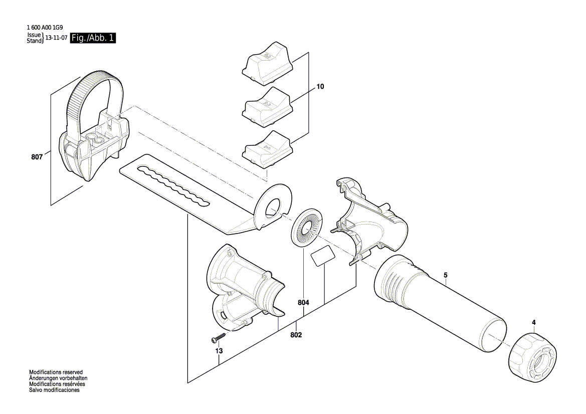 Neue echte Bosch 1600A001LX -Bürstenstange