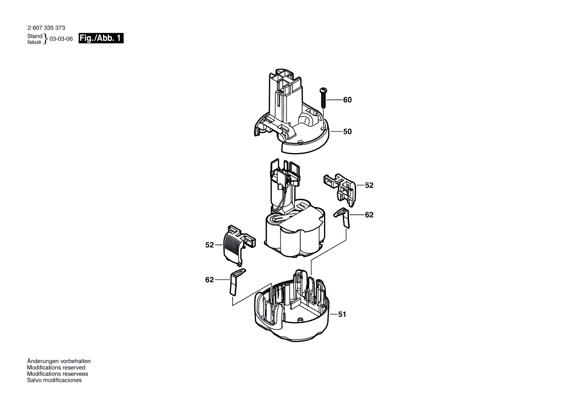 Nieuwe echte Bosch 2605190196 Batterijbehuizing