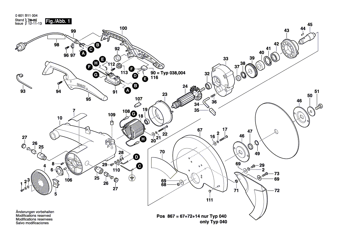 Ny ekte Bosch 1609203e77 vår