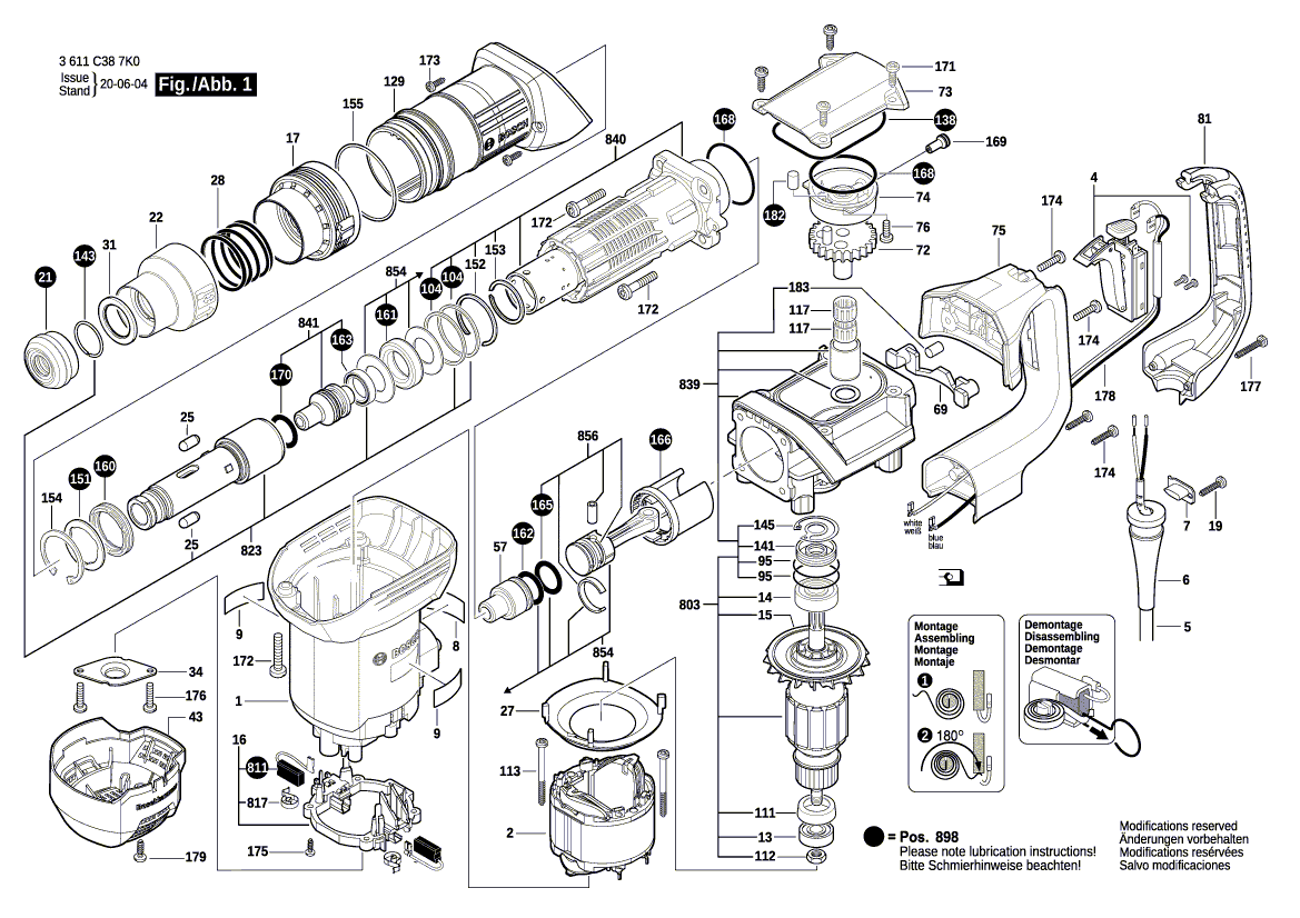 Nieuwe echte Bosch 1619p08754 -schakelaar