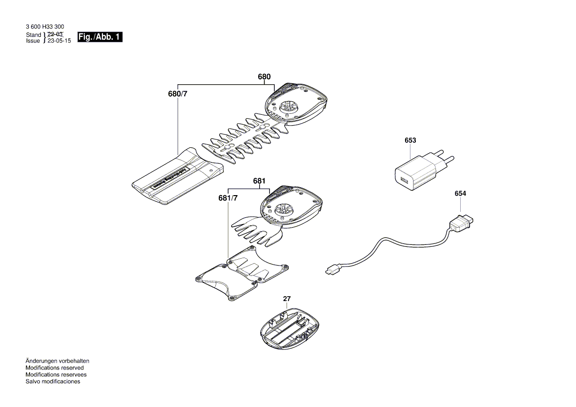 Новый подлинный Bosch 1600A01S1R набор ножей