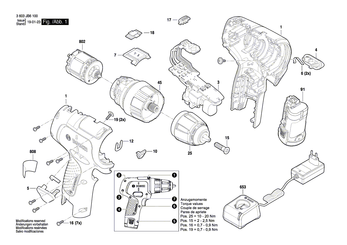 NEU EURNISCHE BOSCH 160111A84M -Typenschild