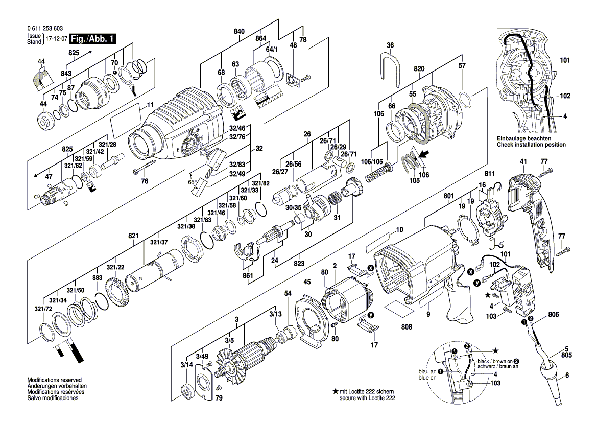 Neuer Original-Bürstenhalter von Bosch 1617000392