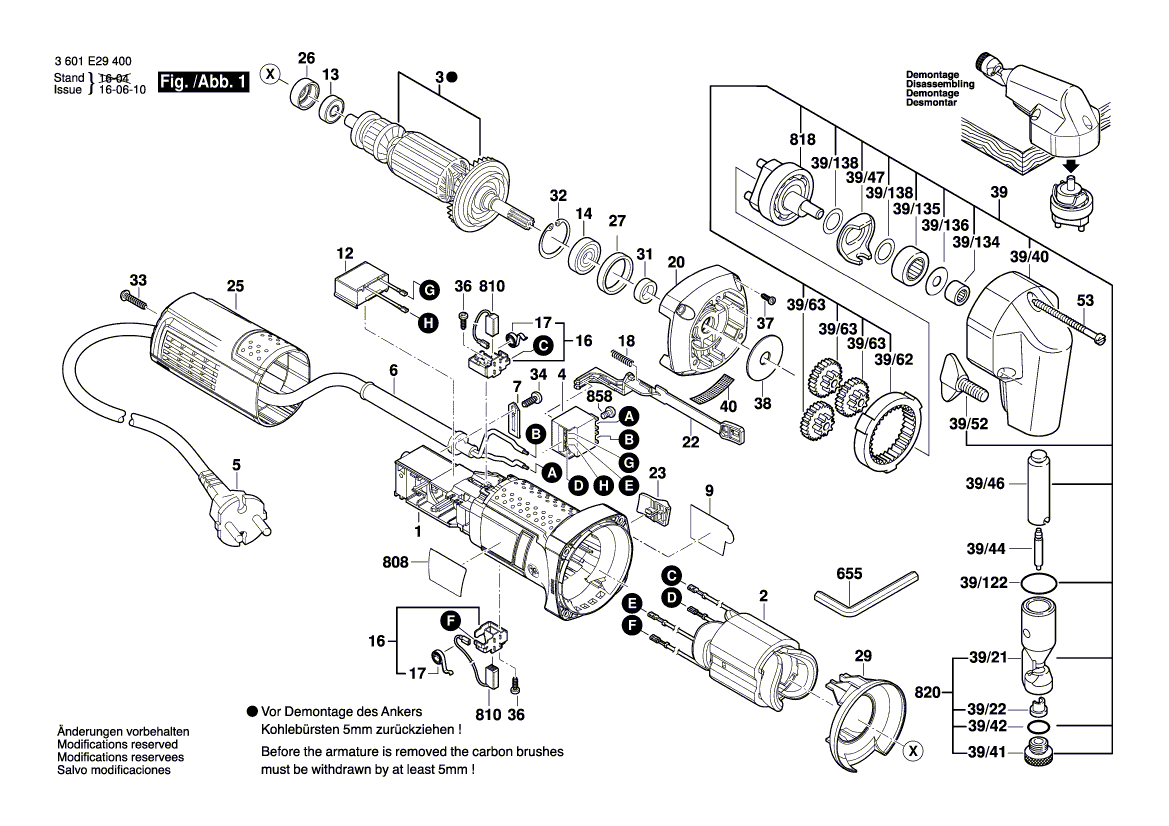 Neue originale Bosch 3608639036 Unterform 