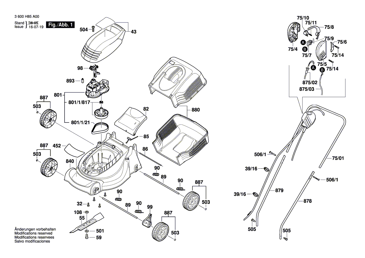 Ny ekte Bosch F016L65009 Motor Hood