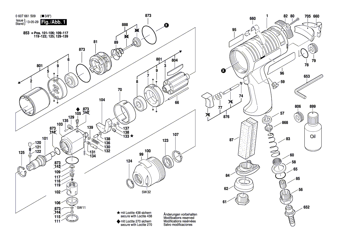 Nouveau véritable Bosch 3607030329 Assemblage de pièces de service