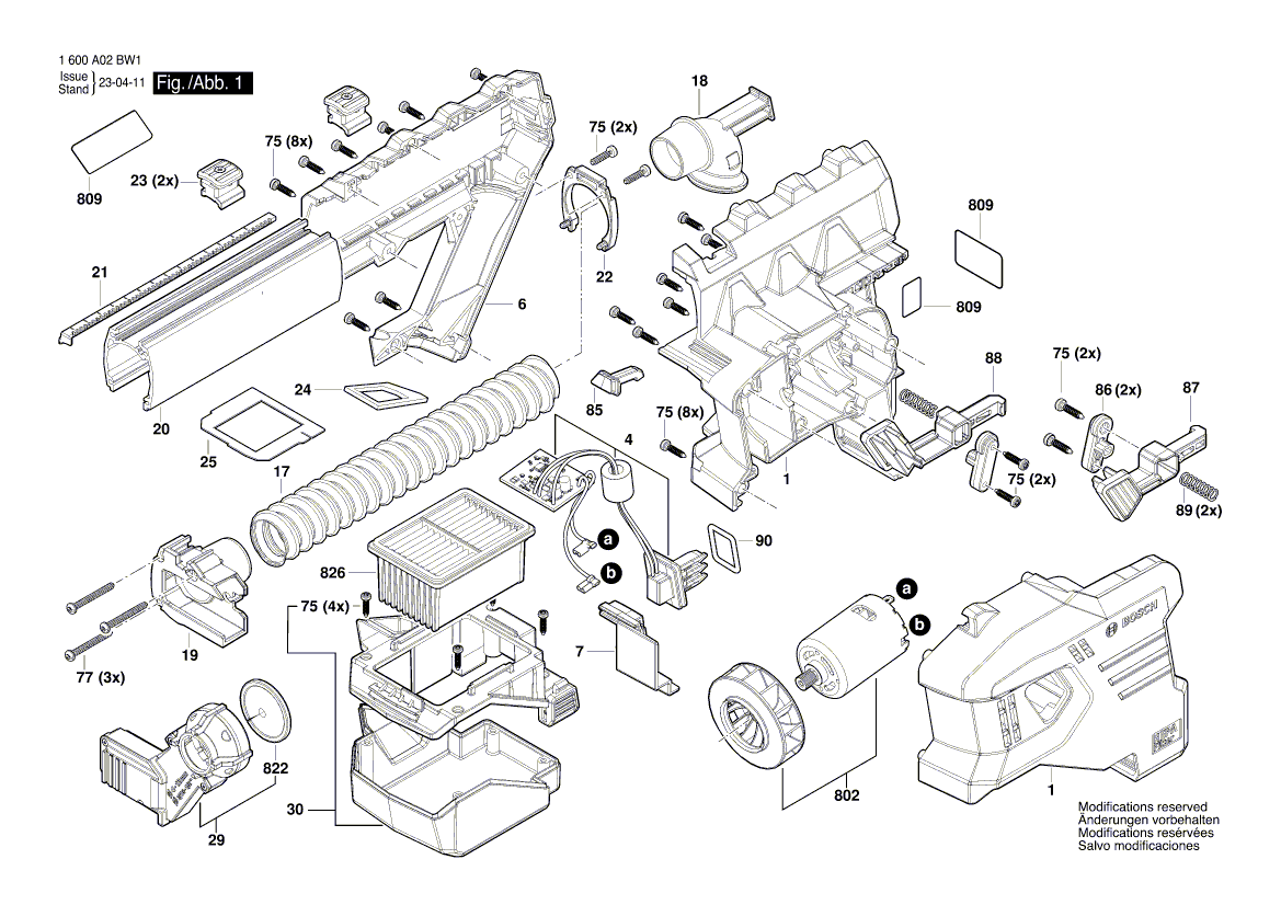 Uusi aito Bosch 1600A00D2R -harja