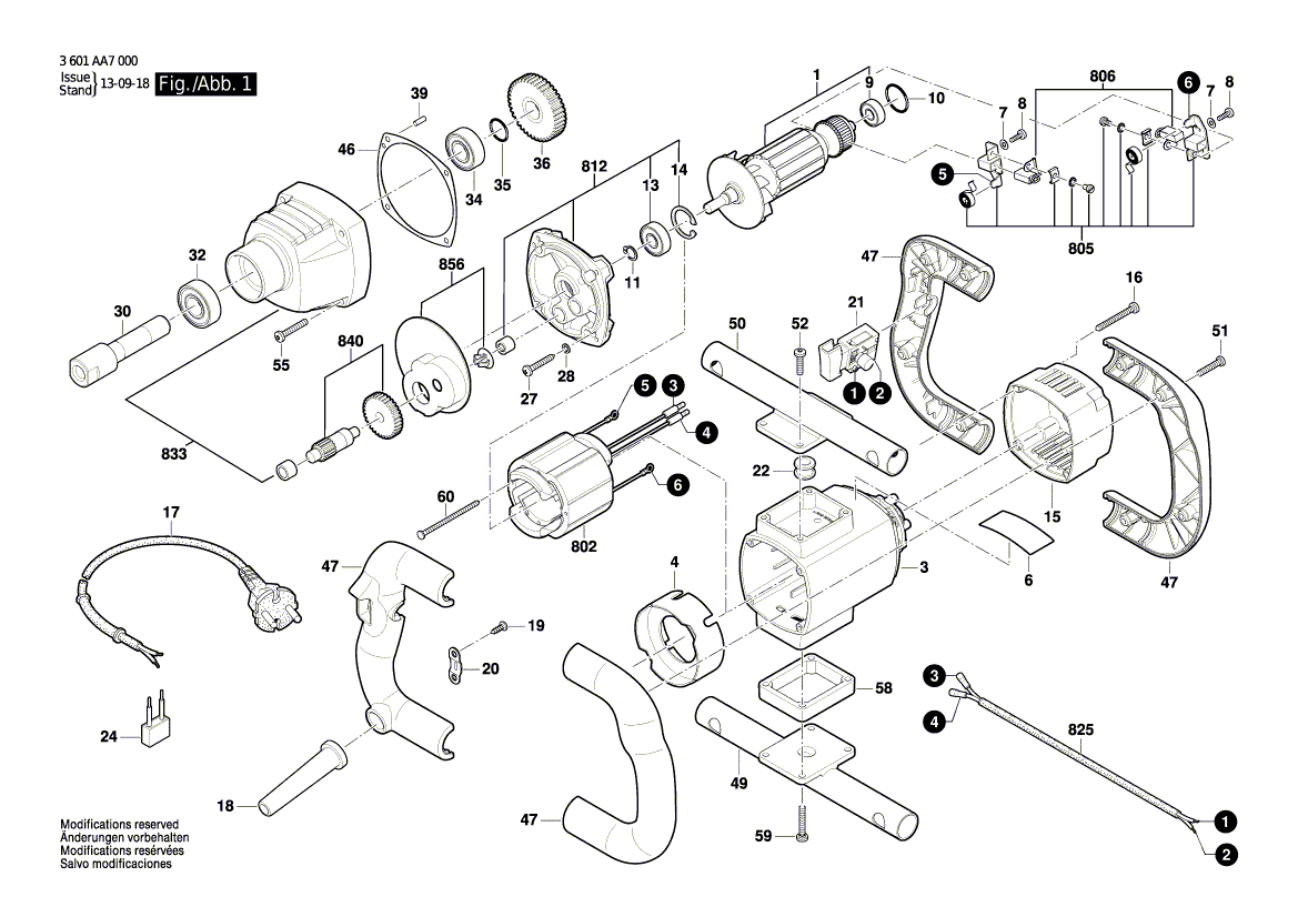 Ny äkta Bosch 1600A001U9 Cylindrical Gear