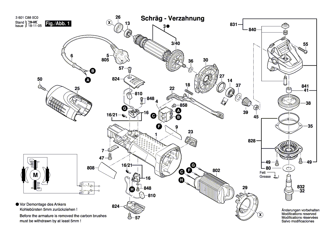 Nieuwe echte Bosch 1619p02873 Push-knop