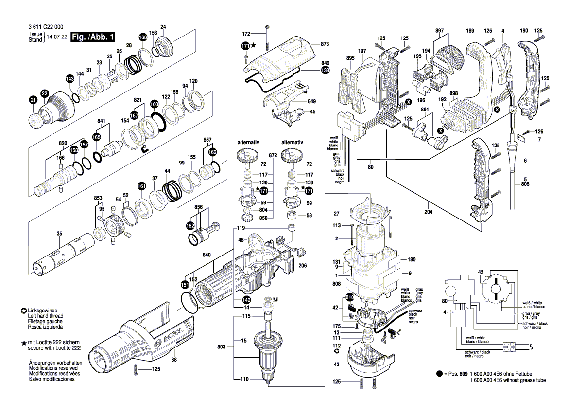 New Genuine Bosch 1607000C38 Impact Mechanism Housing