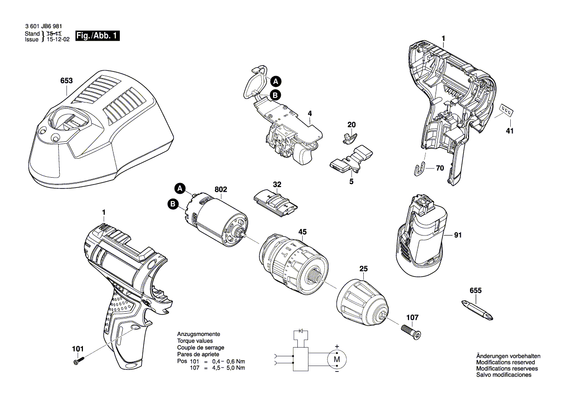 Ny äkta Bosch 2609199428 DC Motor