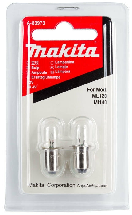 NY MAKITA A-83973 BULB SET 4 PCS för 12V; 14,4V ML120 ML140 ML124 BML145