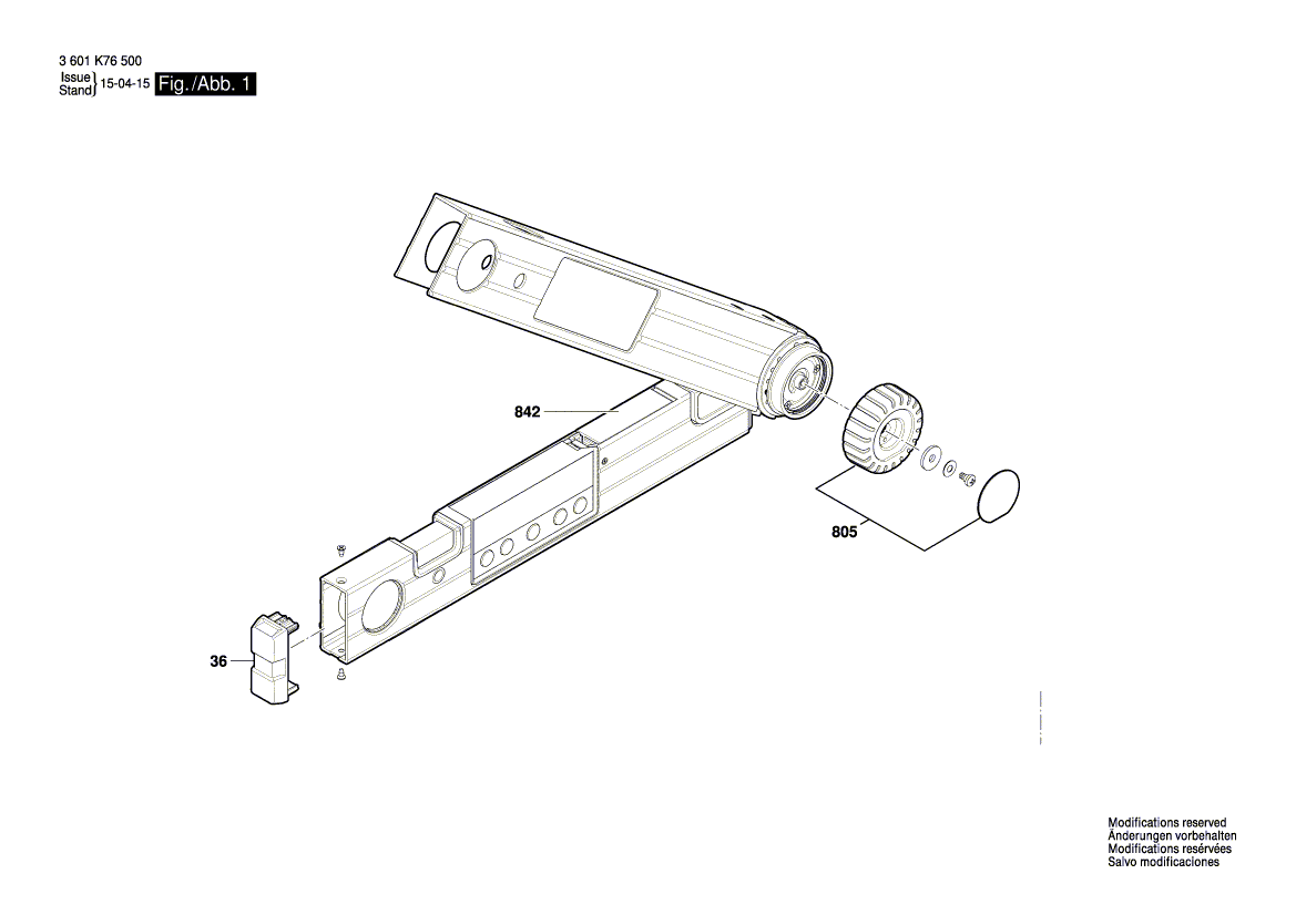 Uusi aito Bosch 1619PA8463 Päätykorkki