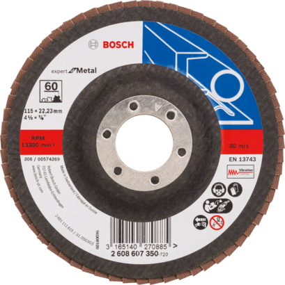 New Genuine Bosch 2608607350 X551 Expert for Metal Flap Discs, Straight Version