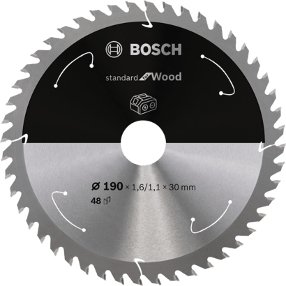 Nouveau véritable Bosch 2608837710 Standard pour la lame de scie circulaire en bois pour sans fil sans fil