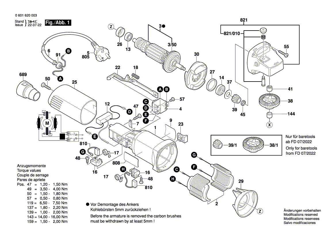 Neue echte Bosch 1600905016 Rillenkugellager