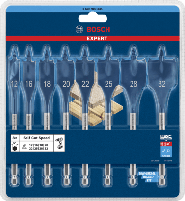 Nieuwe echte Bosch 2608900335 Expert Self Cut Speed ​​Spade Drill Bit ingesteld voor