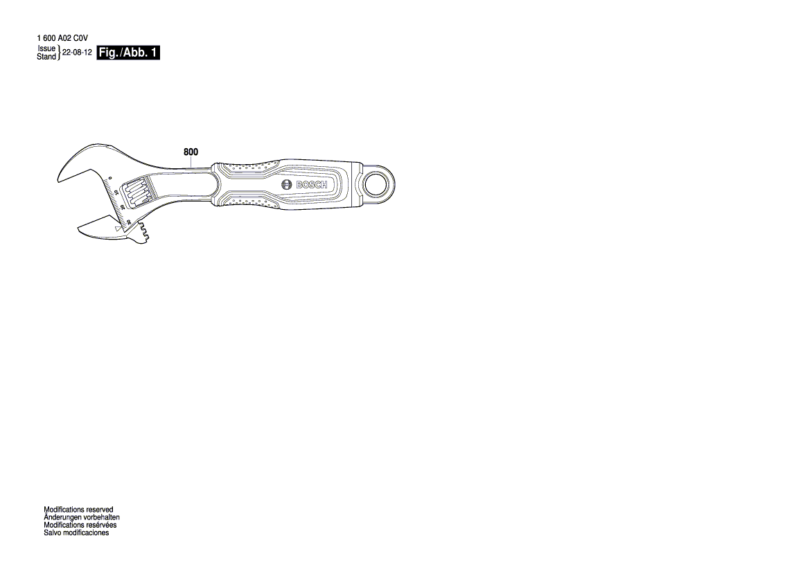 New Genuine Bosch 1600A02F5M Adjusting Wrench