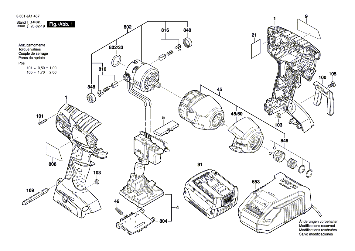 Nouveau véritable bosch 2609199507 DC MOTEUR