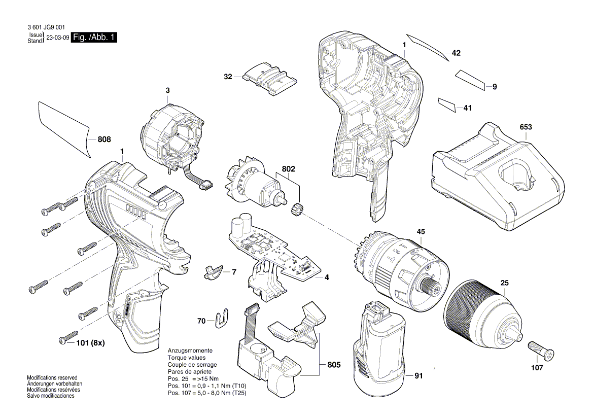 Nouveau véritable Bosch 1600A029ML