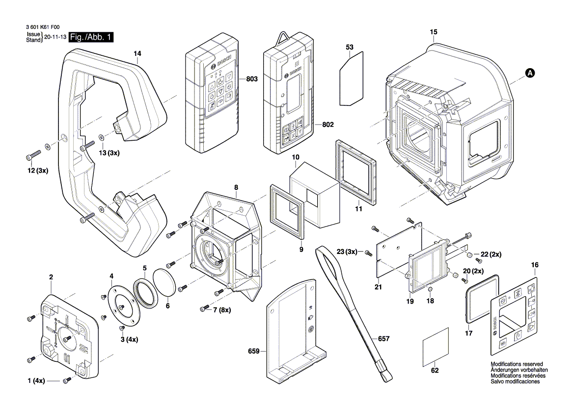 New Genuine Bosch 1600A01U4H Mounting Bracket