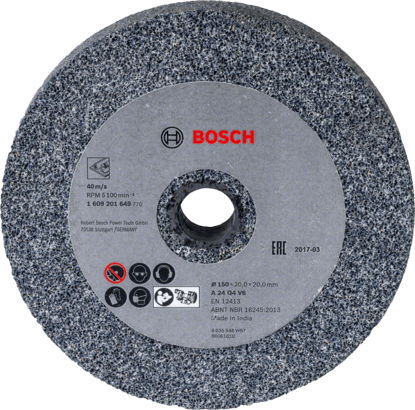 New Genuine Bosch 1609201649 Grinding Wheel for Double-Wheeled Bench Grinders