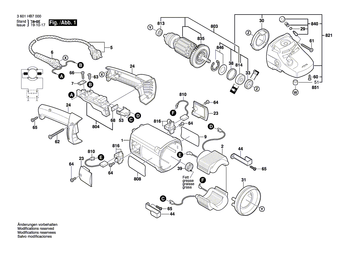 Nieuwe echte Bosch 1619p14183 Gearhuisvesting