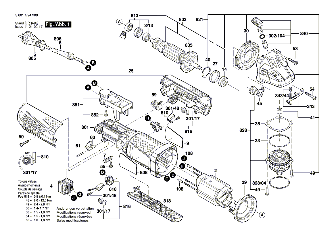 New Genuine Bosch 1607000D98 Motor Housing