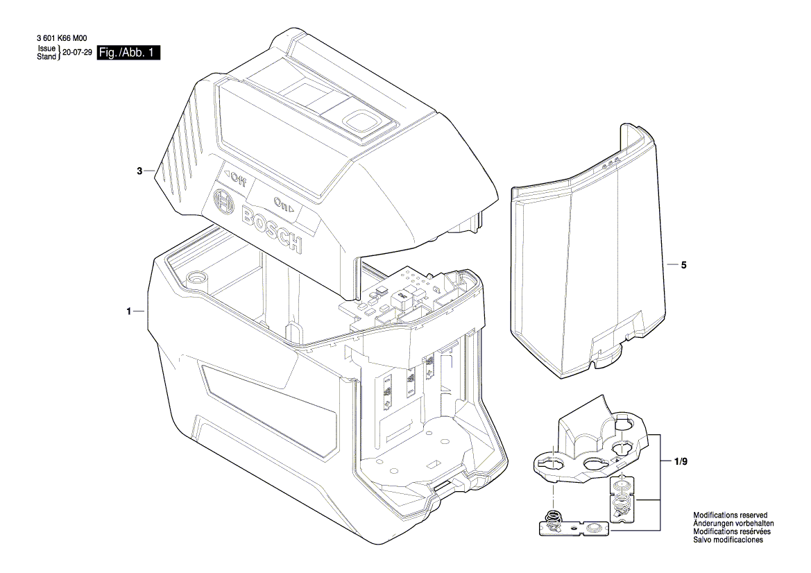 Новая подлинная сборка Bosch 1600A01V6L