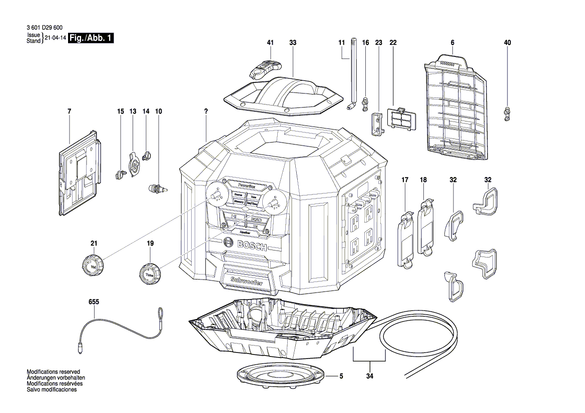 Neue echte Bosch 2610008314 Deckklappe