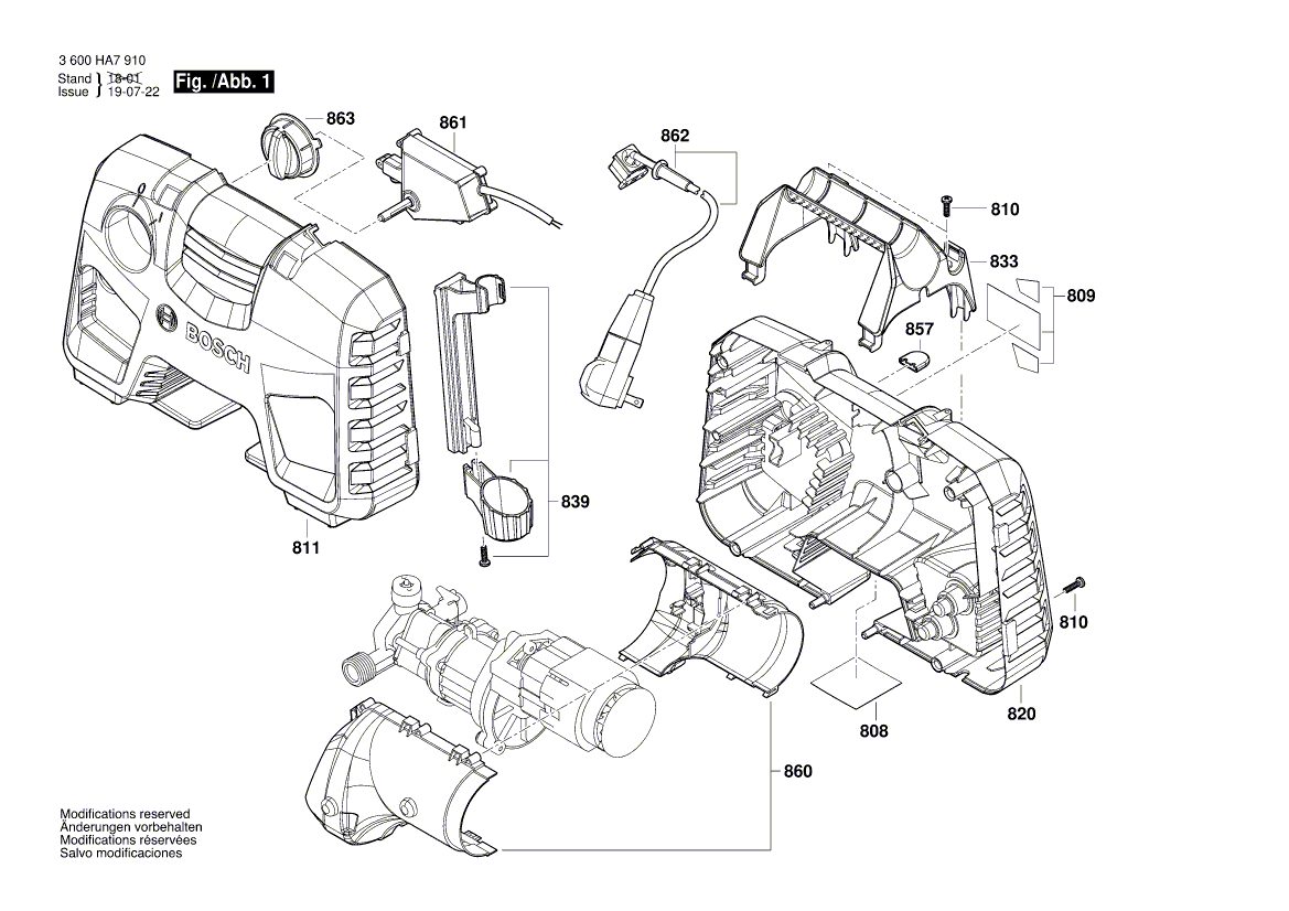 Ny ekte Bosch F016F04964 advarselsetikett